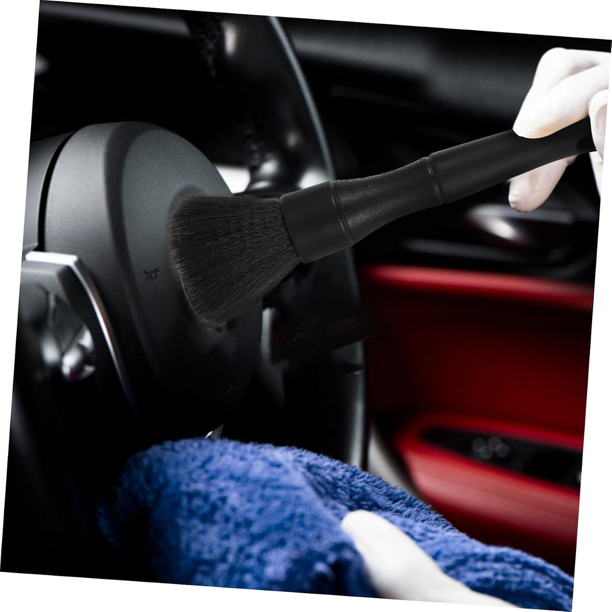 2 Stück Auto Detailpinsel Für Innenraumreinigung Kratzfrei Weiche Borsten Schwarz Für Lüftungsschlitze Und Armaturenbrett
