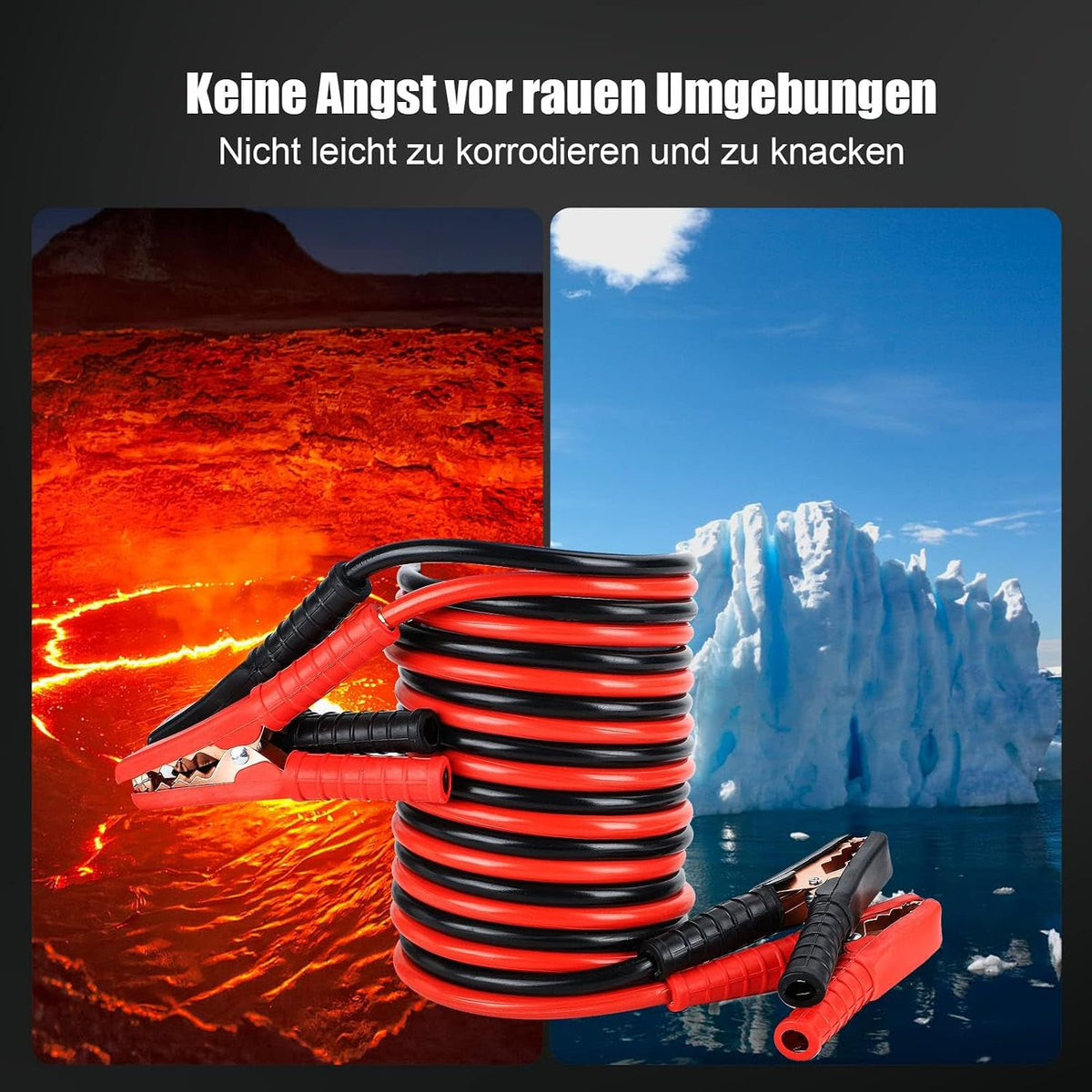 Trintion Überbrückungskabel 2X4M Starterkabel LKW Starthilfekabel Autobatterie Notfall Kabel 2000Amp 12/24V Den Schnellstart Verwicklungsfreies Mit Aufbewahrungstasche Für Benzin Und Dieselmotoren PKW