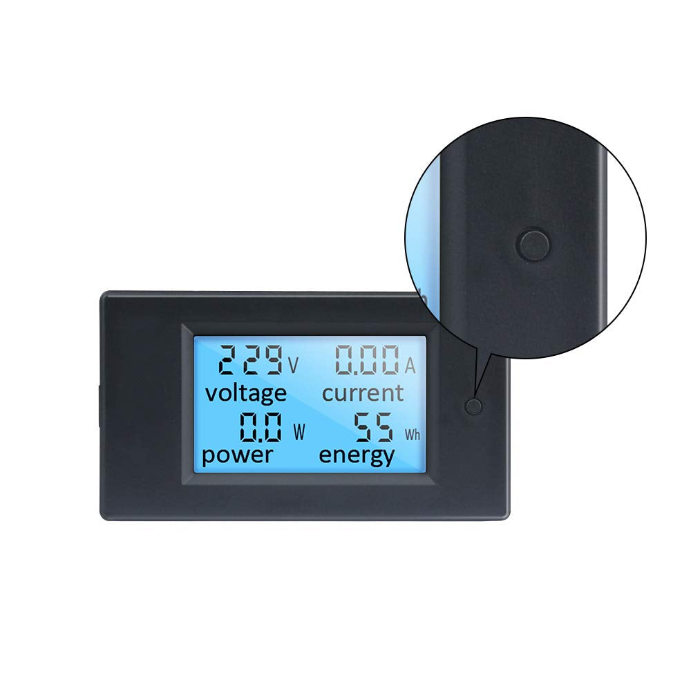 KETOTEK Digital Amperemeter Voltmeter AC 80~260V 20A, Volt Ampere Watt Kwh