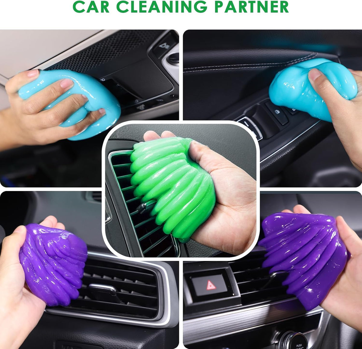 Auto Reinigungsset Innenraum Tastatur Reinigungsset: 5 Pack Reinigungsknete Wiederverwendbare Hocheffiziente Universeller Staubreiniger 450G