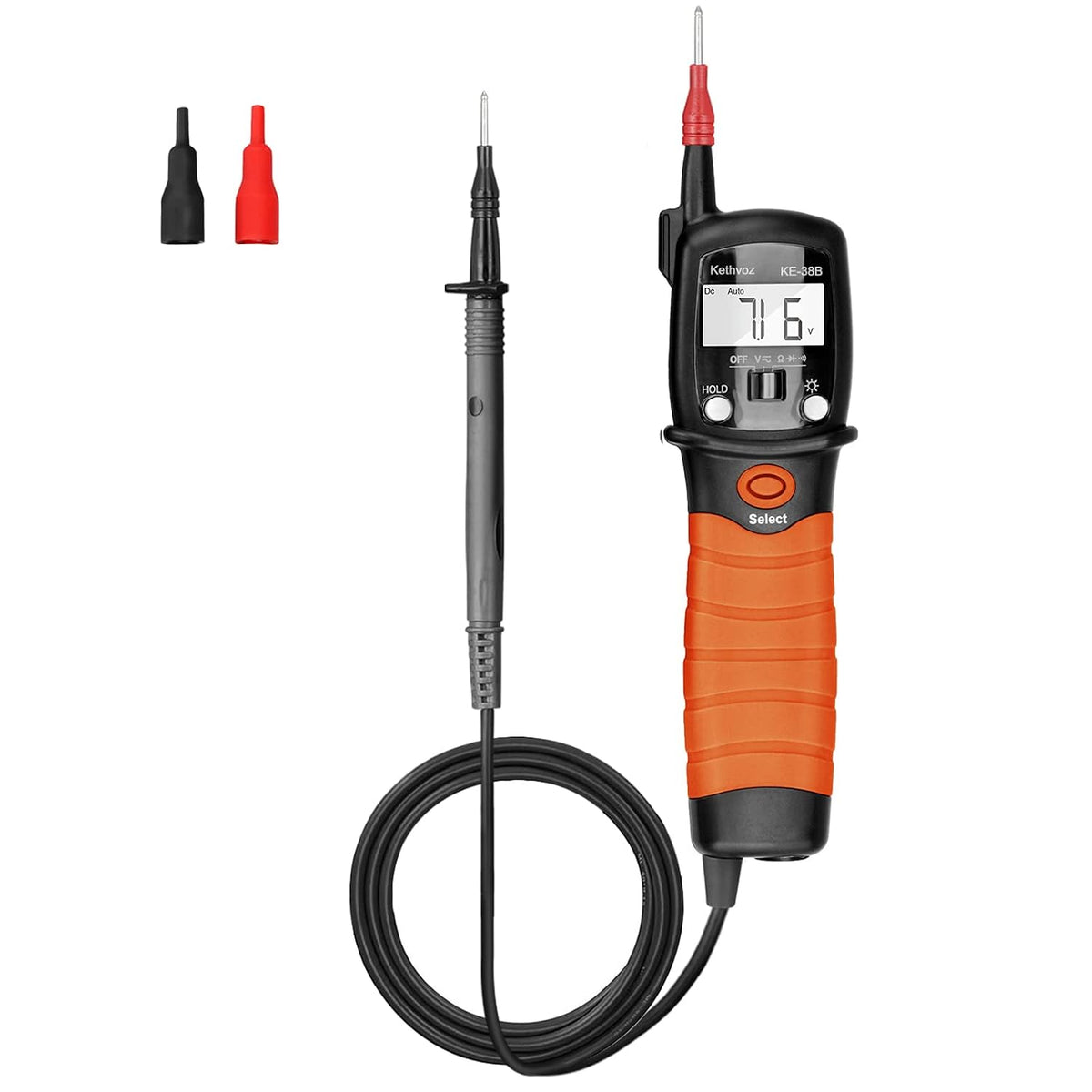 Spannungsprüfer Zweipolig, Kethvoz Voltmeter 600V Multimeter Digital 38B