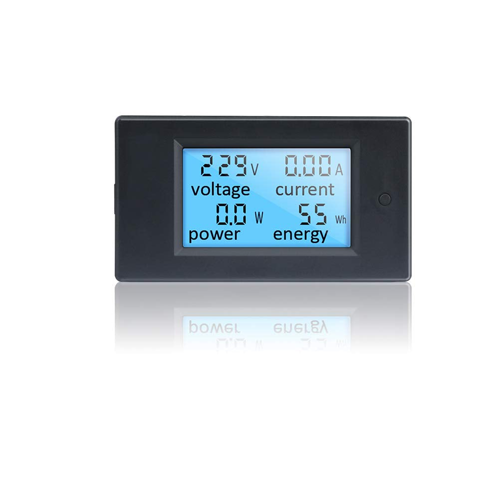 KETOTEK Digital Amperemeter Voltmeter AC 80~260V 20A, Volt Ampere Watt Kwh