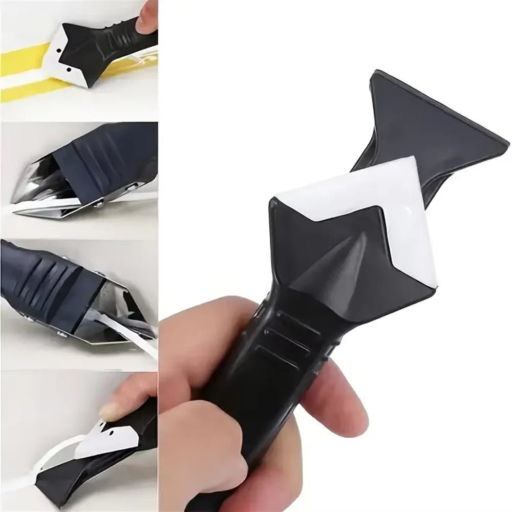5 in 1 Caulk Remover Tools Kit Grout Removal Tool Sealant Finishing Tool Glue Angle Scraper Tool for Window and Sink Renovations