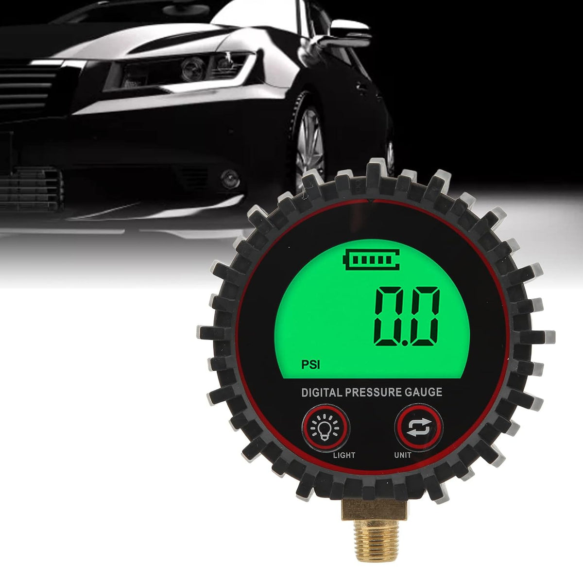 Reifenfüll-Messgerät, Reifenfüller Digitales Druckmessgerät 3-255 PSI Mit Lcd-Display DC3,1 V 10 Mm Gewinde Fahrzeugzubehör, Digitales Druckmessgerät Digitales Reifenbarometer Für Fahrzeuge