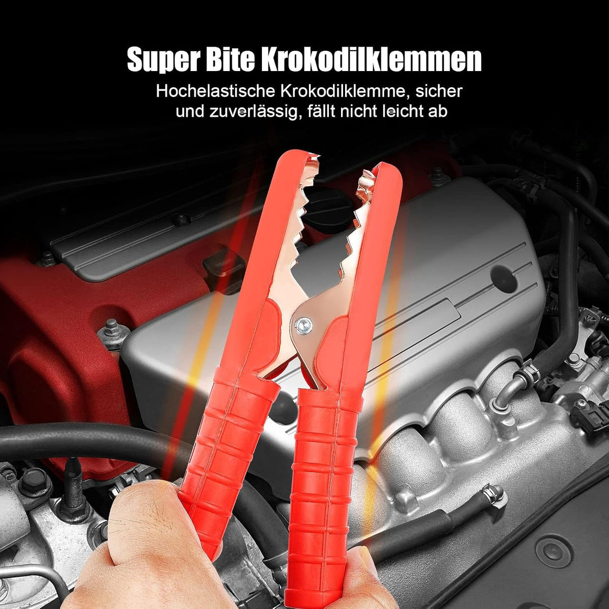 Trintion Überbrückungskabel 2X4M Starterkabel LKW Starthilfekabel Autobatterie Notfall Kabel 2000Amp 12/24V Den Schnellstart Verwicklungsfreies Mit Aufbewahrungstasche Für Benzin Und Dieselmotoren PKW