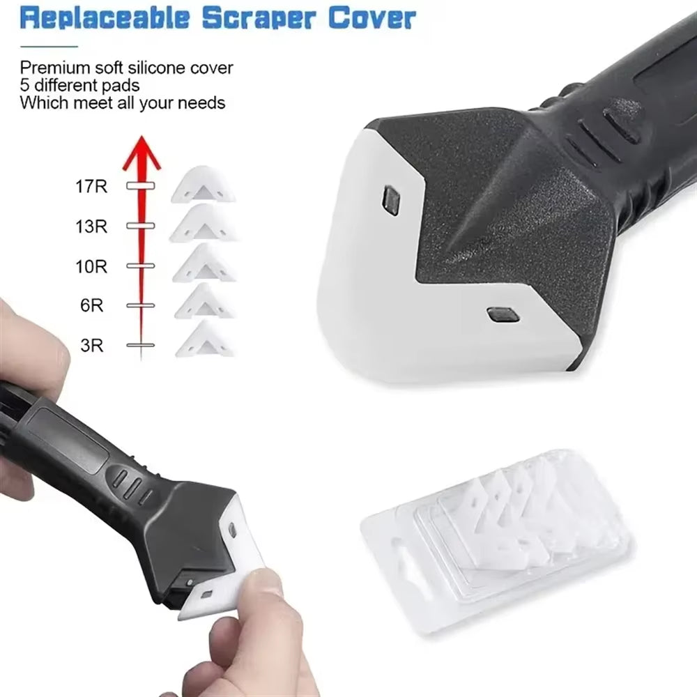 5 in 1 Caulk Remover Tools Kit Grout Removal Tool Sealant Finishing Tool Glue Angle Scraper Tool for Window and Sink Renovations