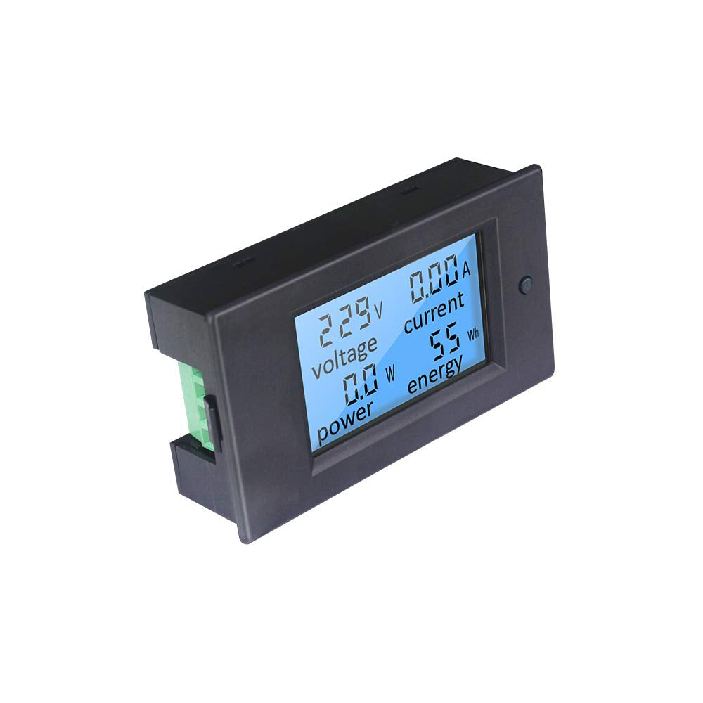 KETOTEK Digital Amperemeter Voltmeter AC 80~260V 20A, Volt Ampere Watt Kwh