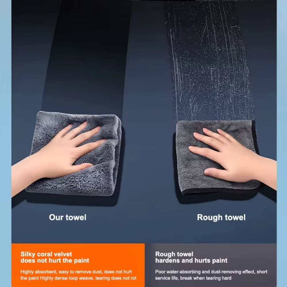 Microfiber Towel Super Absorbency Car Cleaning Cloth No Hemming Microfiber Auto Towel 40X100CM Car Wash Accessories