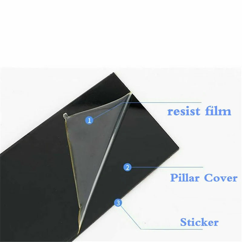 Glossy Black Car Door Window Polished Pillar Posts for Audi A4 B8 B8.5 S4 2009 - 2015 BC Column Sticker Molding Cover Trim