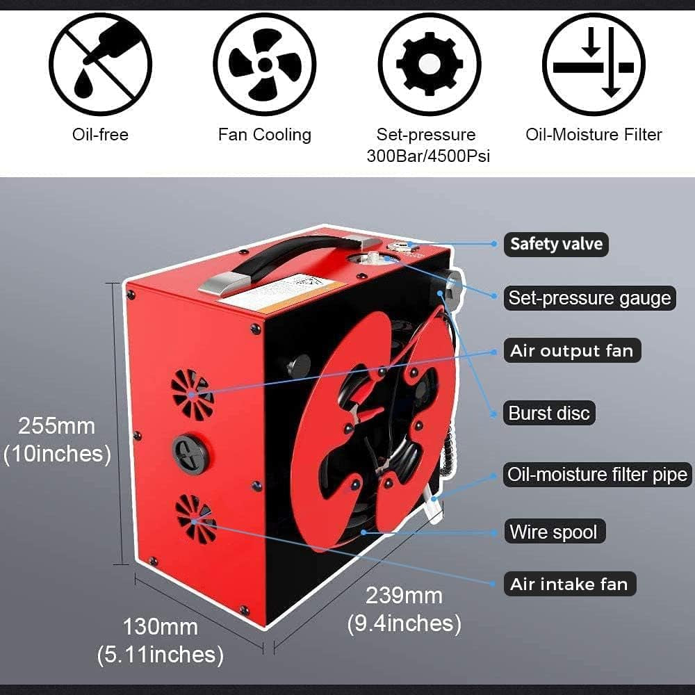 GX-E-CS3 Tragbarer PCP Kompressor, Automatischer Stopp