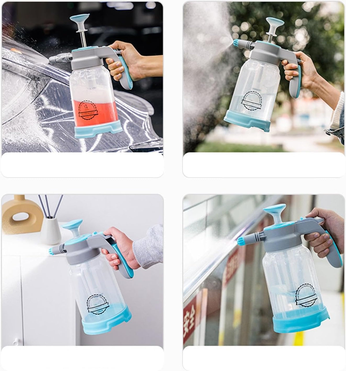 Car Foam Wash Spray, 2L Car Wash Foamer, Effective Car Wash Soap Foam Spray for Car Detailing, Ergonomic Design for Comfortable Handling, Durable and Versatile for Garden Use