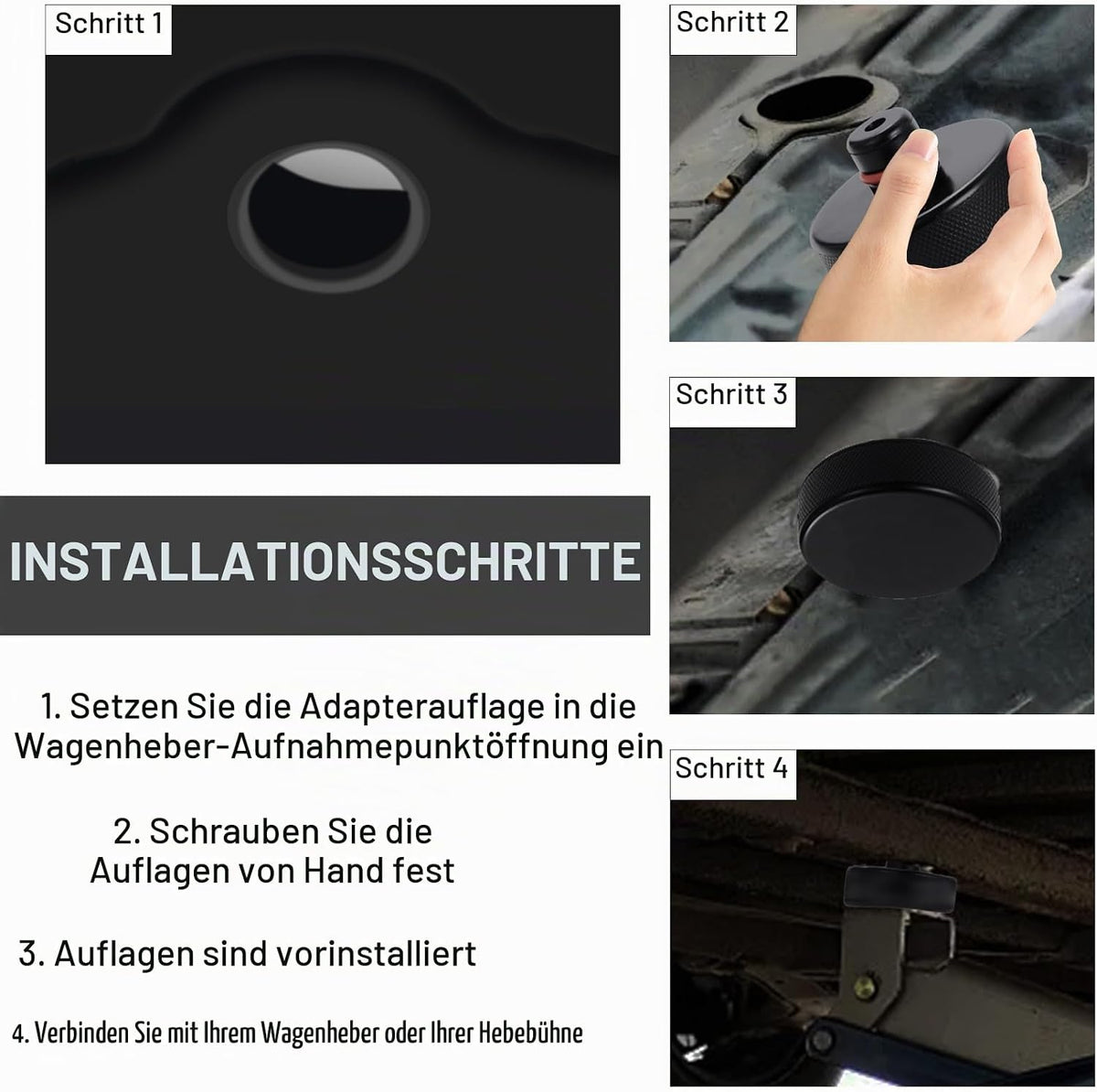 4 ST Gummiauflage Wagenheber Für Tesla Model 3/Y/X/S, Wagenheber Gummiauflage Kompatibel Mit Tesla Model Y 3 S X, Gummi Jack Pad Für Tesla, Jack Lift Pad, Hebepunkte Jack Pad Werkzeug Chassis