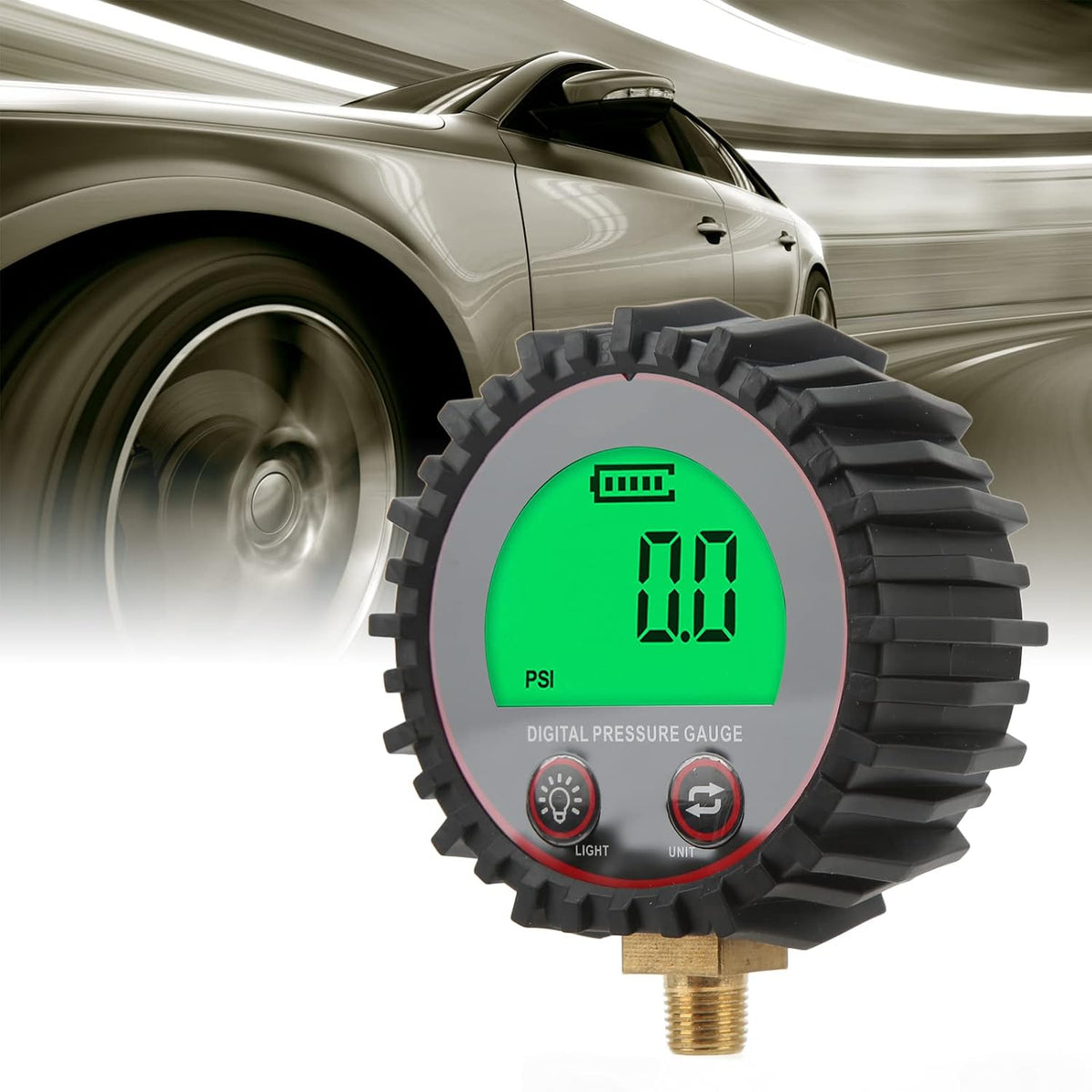 Reifenfüll-Messgerät, Reifenfüller Digitales Druckmessgerät 3-255 PSI Mit Lcd-Display DC3,1 V 10 Mm Gewinde Fahrzeugzubehör, Digitales Druckmessgerät Digitales Reifenbarometer Für Fahrzeuge