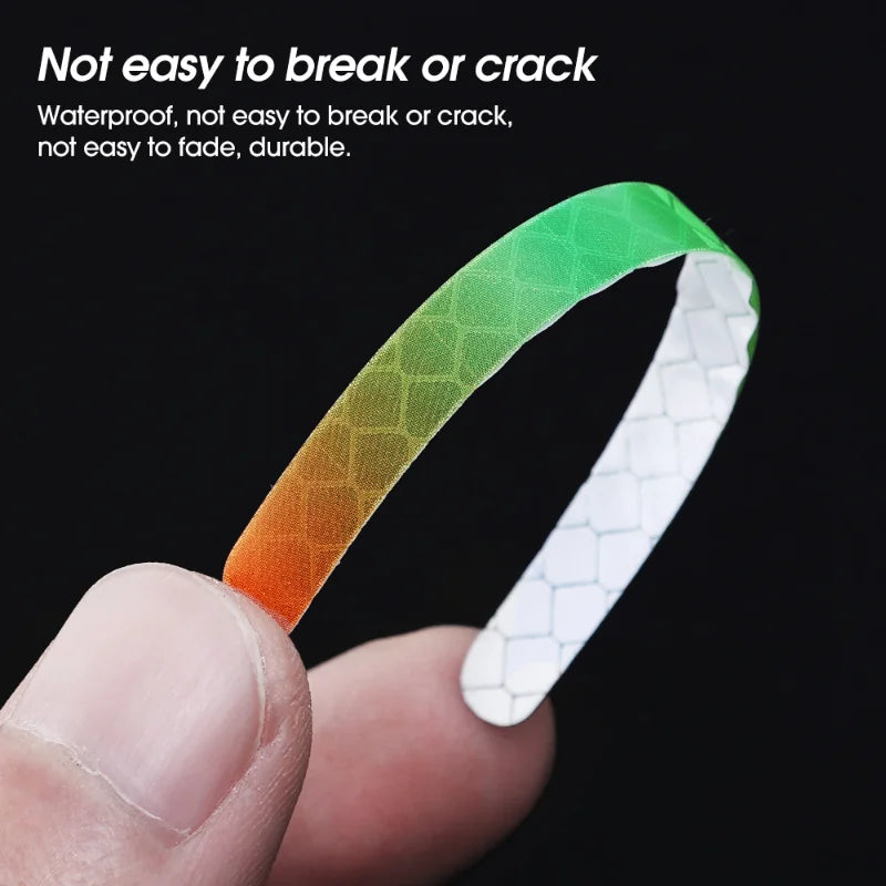 20Pcs Colorful Car Wheel Hub Reflectors Stickers Motorcycle Bike Tire Universal Night Reflective Warning Decals Auto Accessories